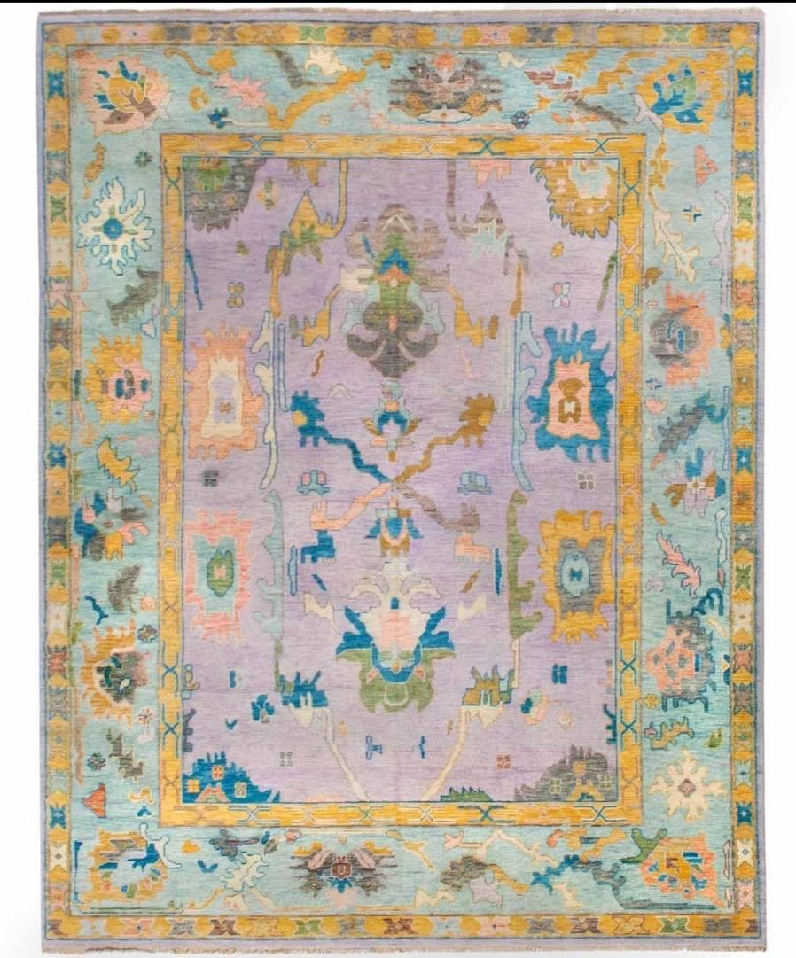 Netural Handmade Handknotted Wool Area Rug