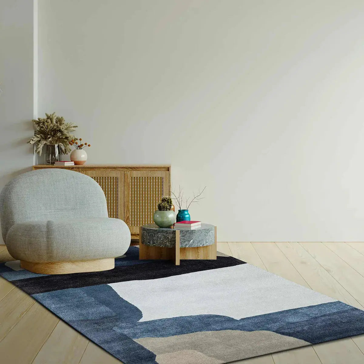 Block Check Premium Hand Tufted Carpet Rugverse