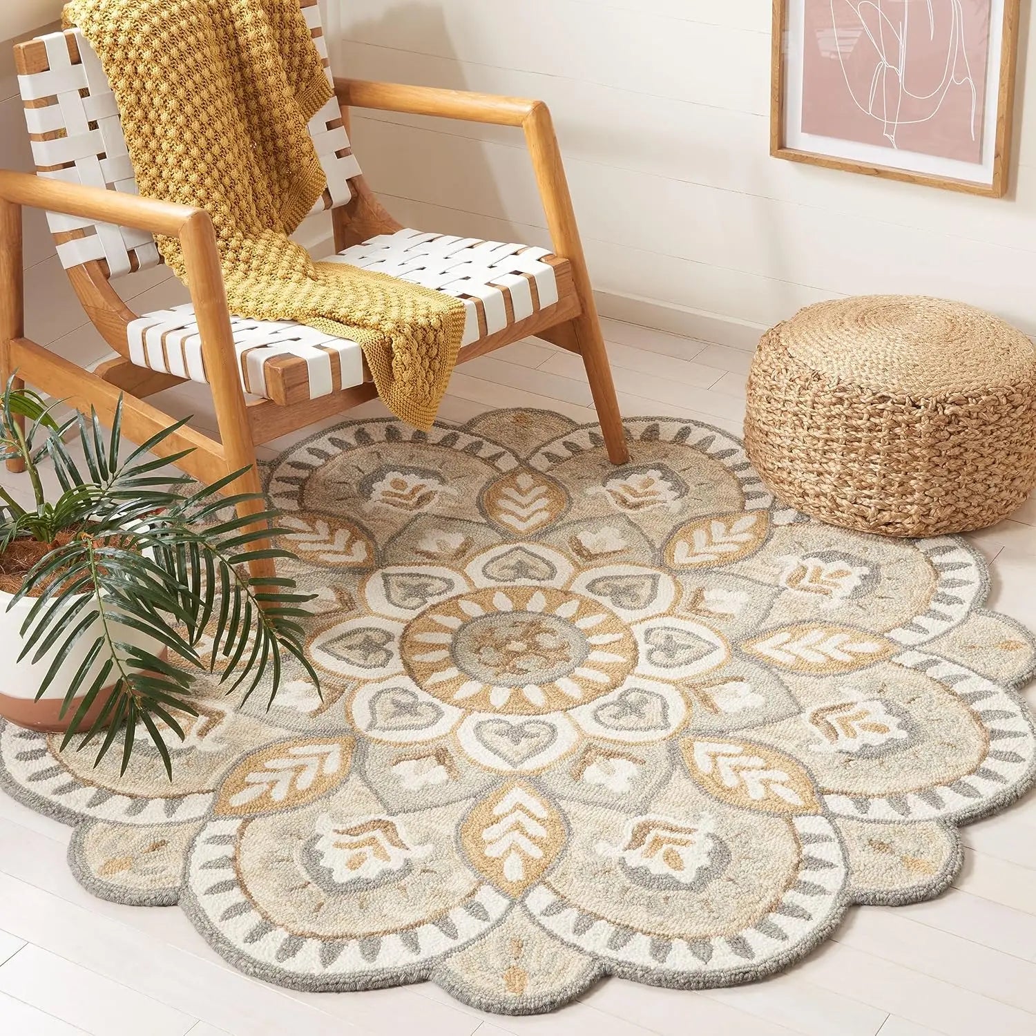 Alliet Round Hand Tufted Carpet & Rug Rugverse