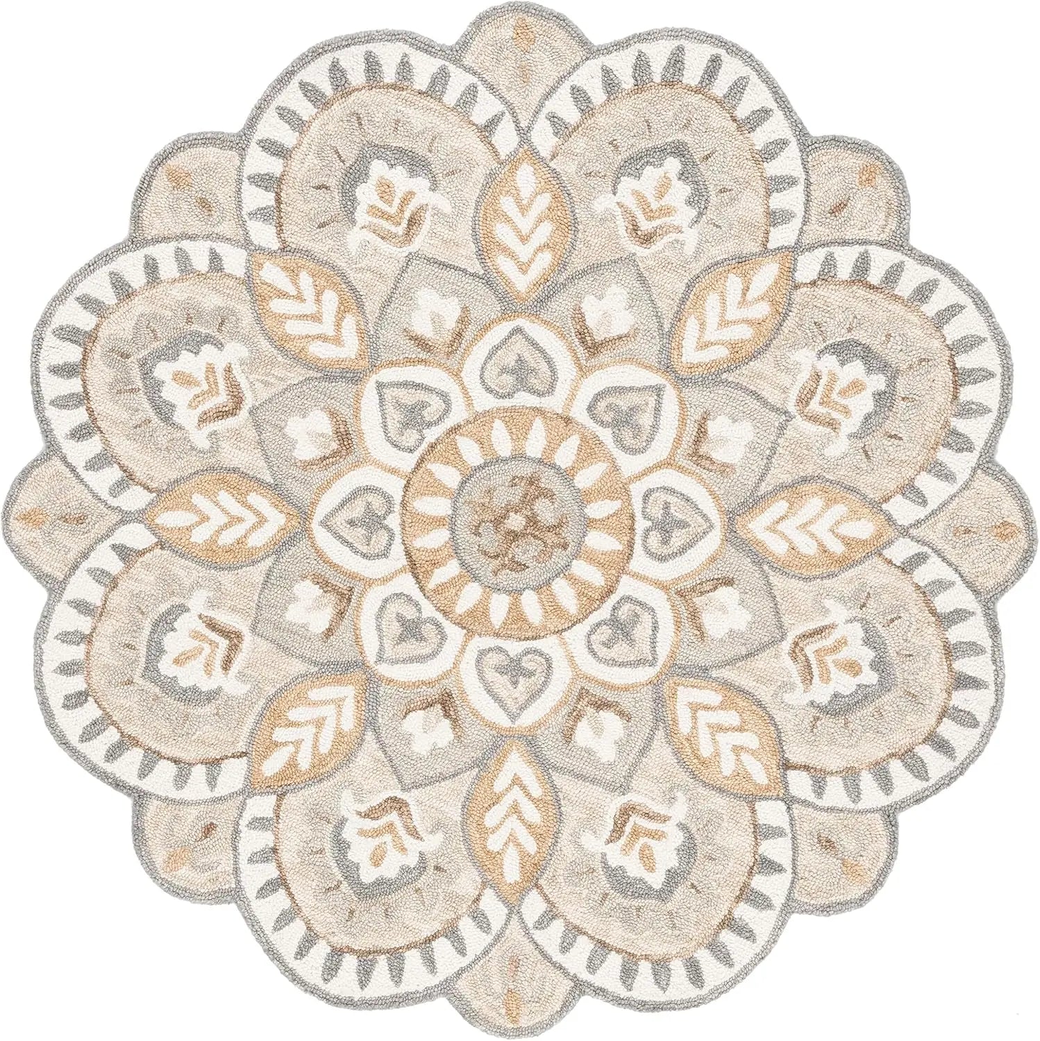 Alliet Round Hand Tufted Carpet & Rug Rugverse