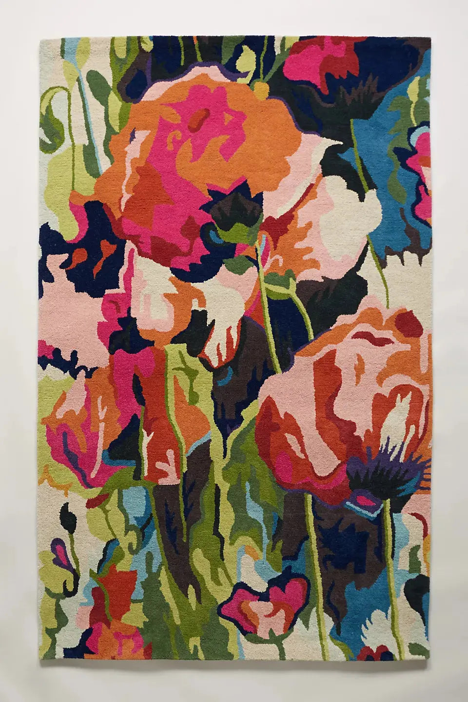 Brilliant Poppies Floral Carpet & Rug Rugverse