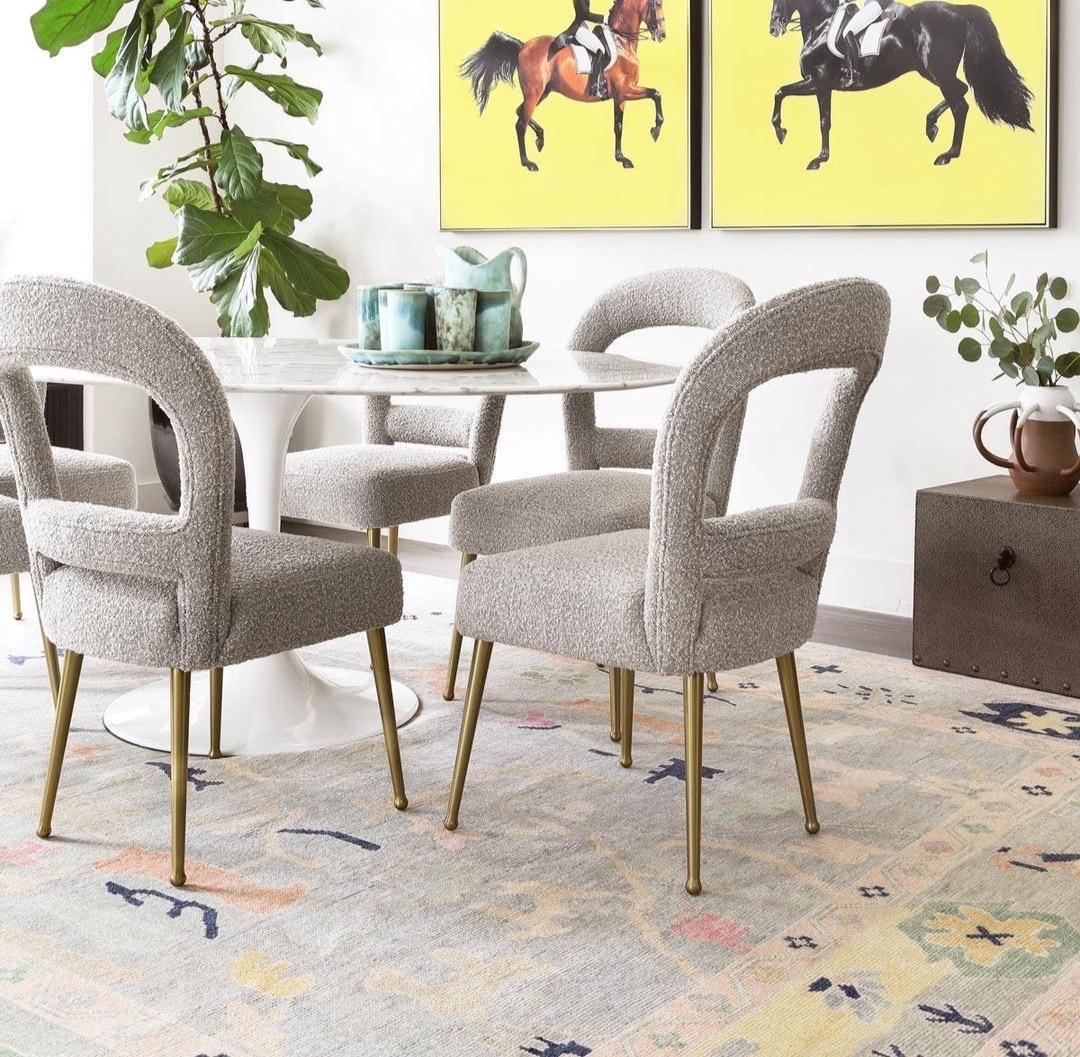 Lilly Grey Handmade Handknotted Wool Area Rug