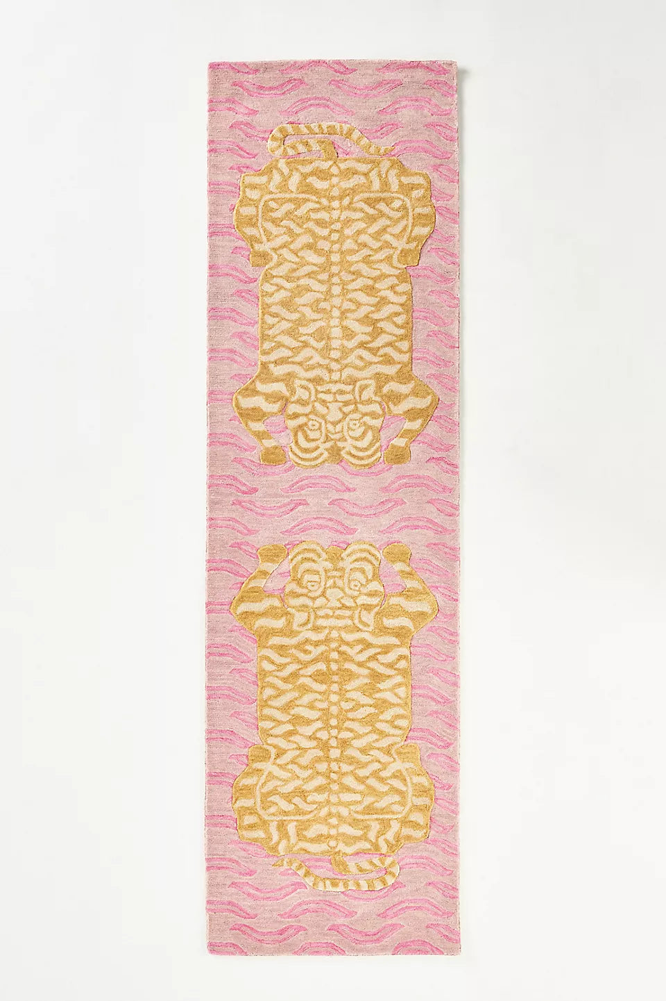 Wool Hand-Tufted Pink Tiger Rug