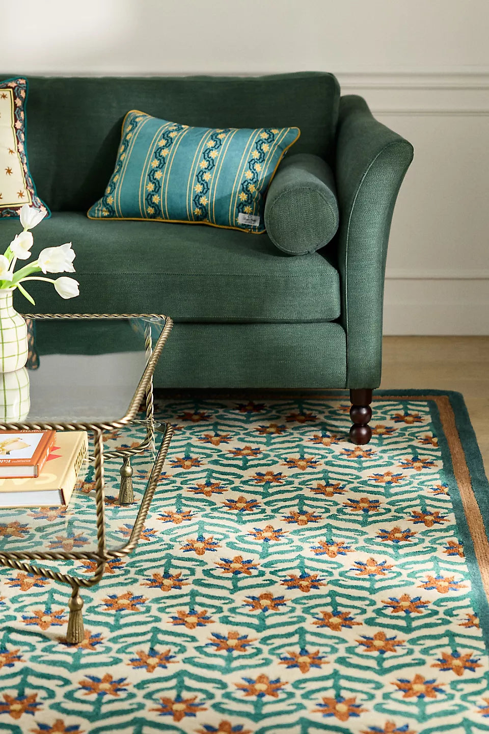 Printed Goods Tufted Wool Floral Rug