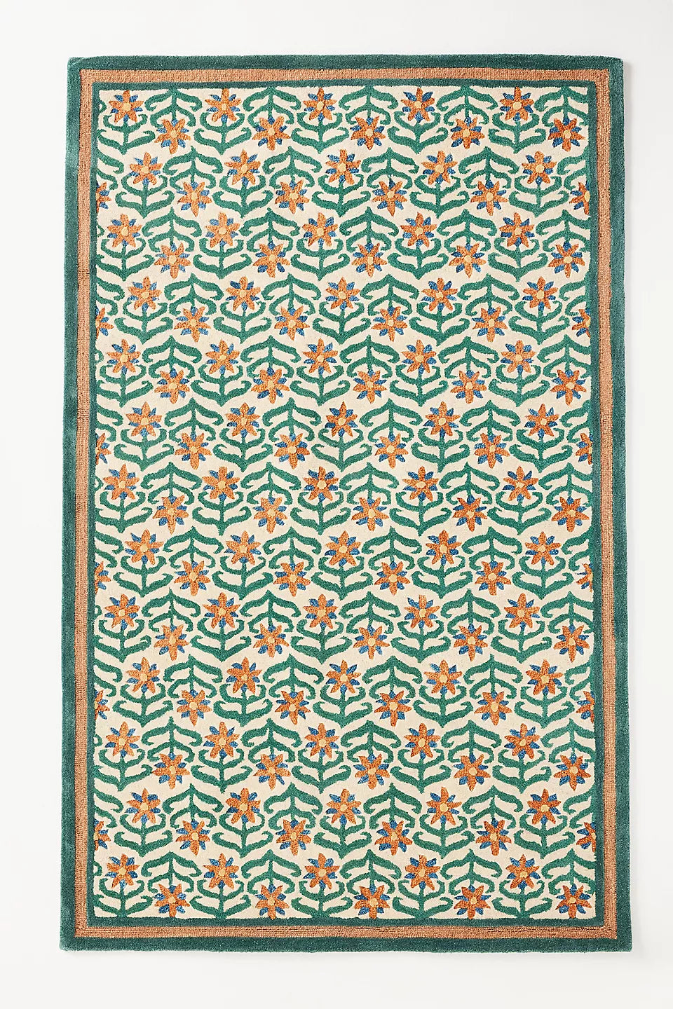 Printed Goods Tufted Wool Floral Rug
