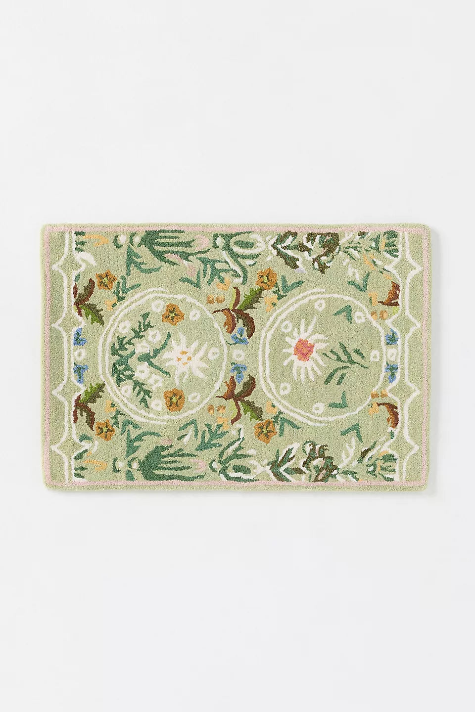 Edelweiss Wool Hand-Tufted Floral Printed Rug