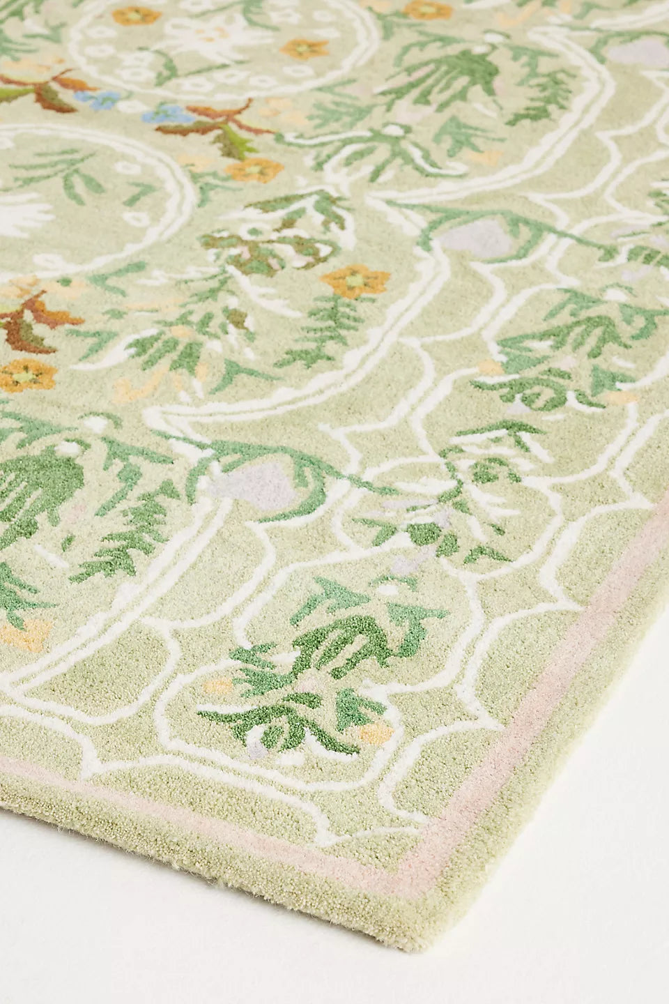 Edelweiss Wool Hand-Tufted Floral Printed Rug