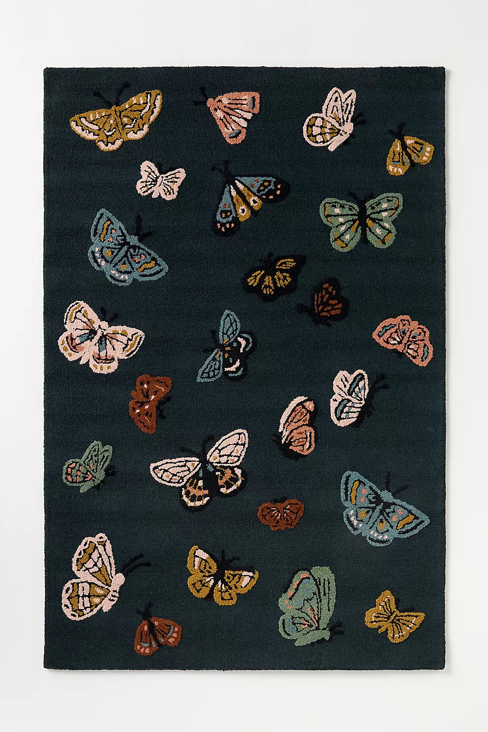 Highgrove Dark Denim Butterfly Rug