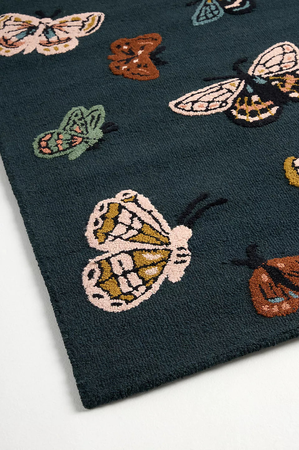 Highgrove Dark Denim Butterfly Rug