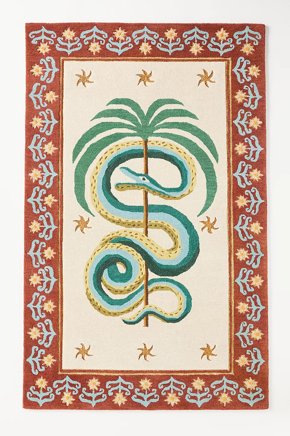Printed Goods Snake Hand-Tufted Wool Rug