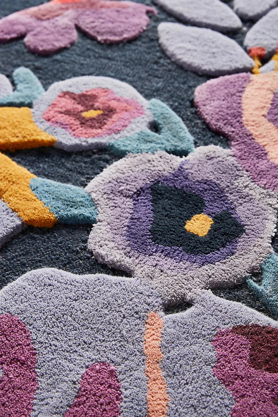 Jardin Blue Floral Rug Rugverse