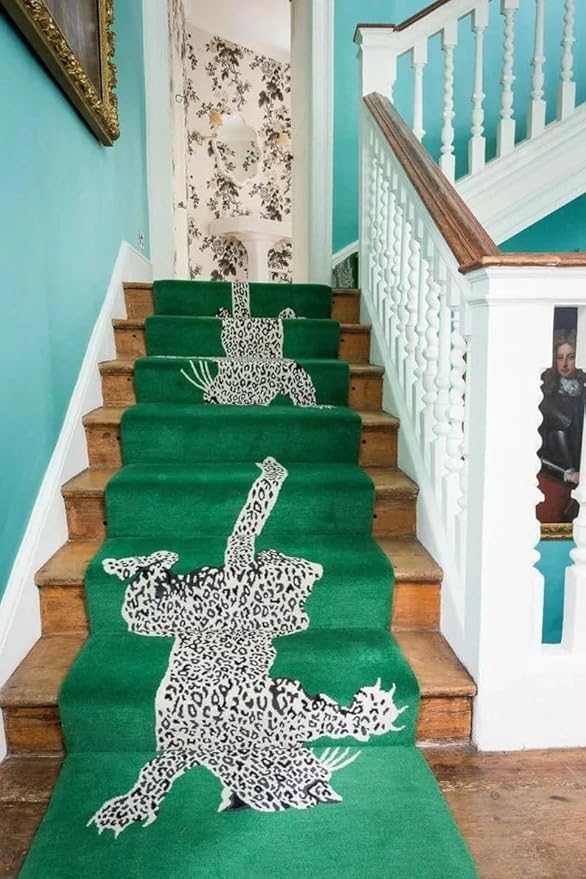 Climbing Leoprad Handmade Tufted Wool Area Rug For Bedroom Livingroom Office Kitchen Nursery Entryway modern Rug