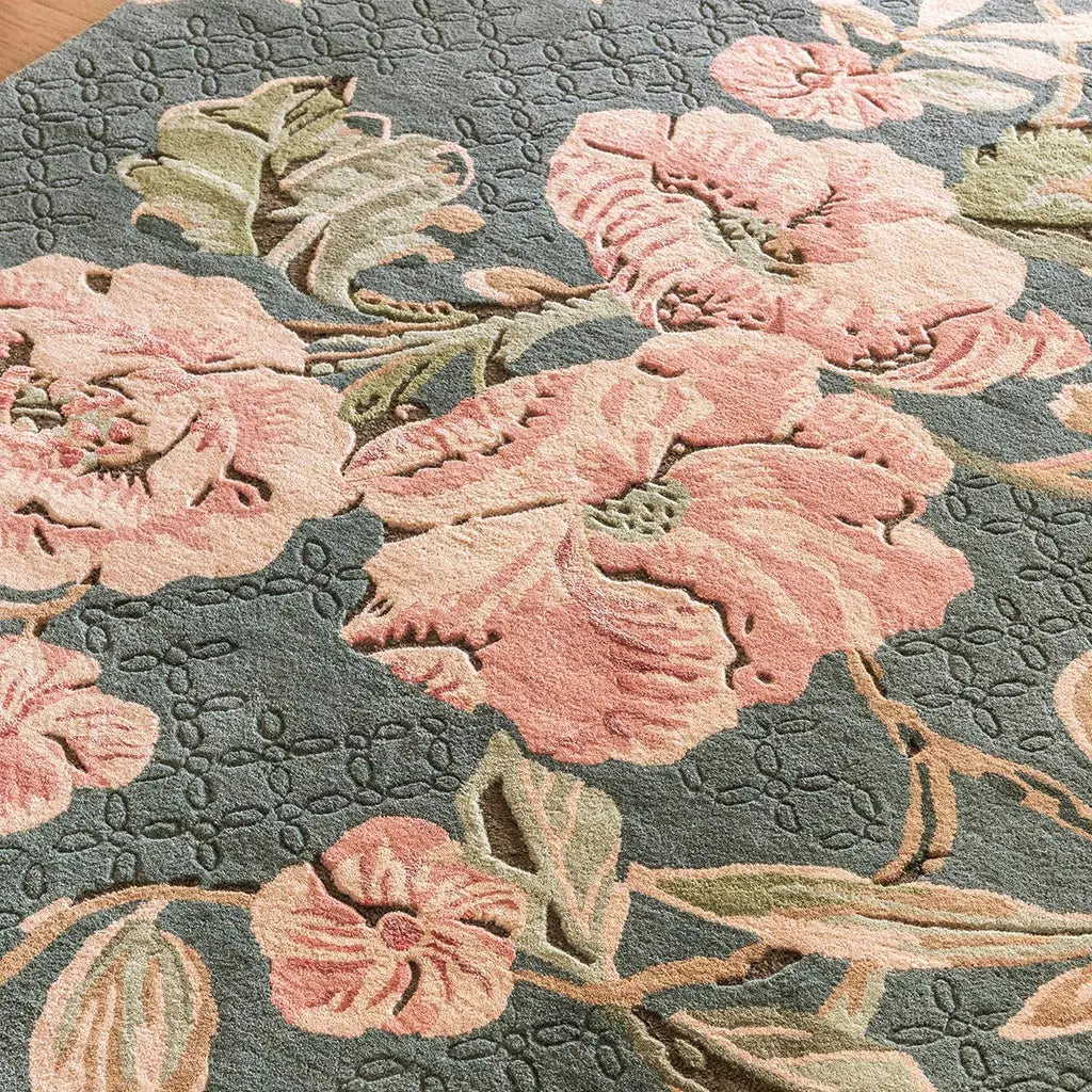 Botanical Bloom Foliage Hand-Tufted Rug Rugverse