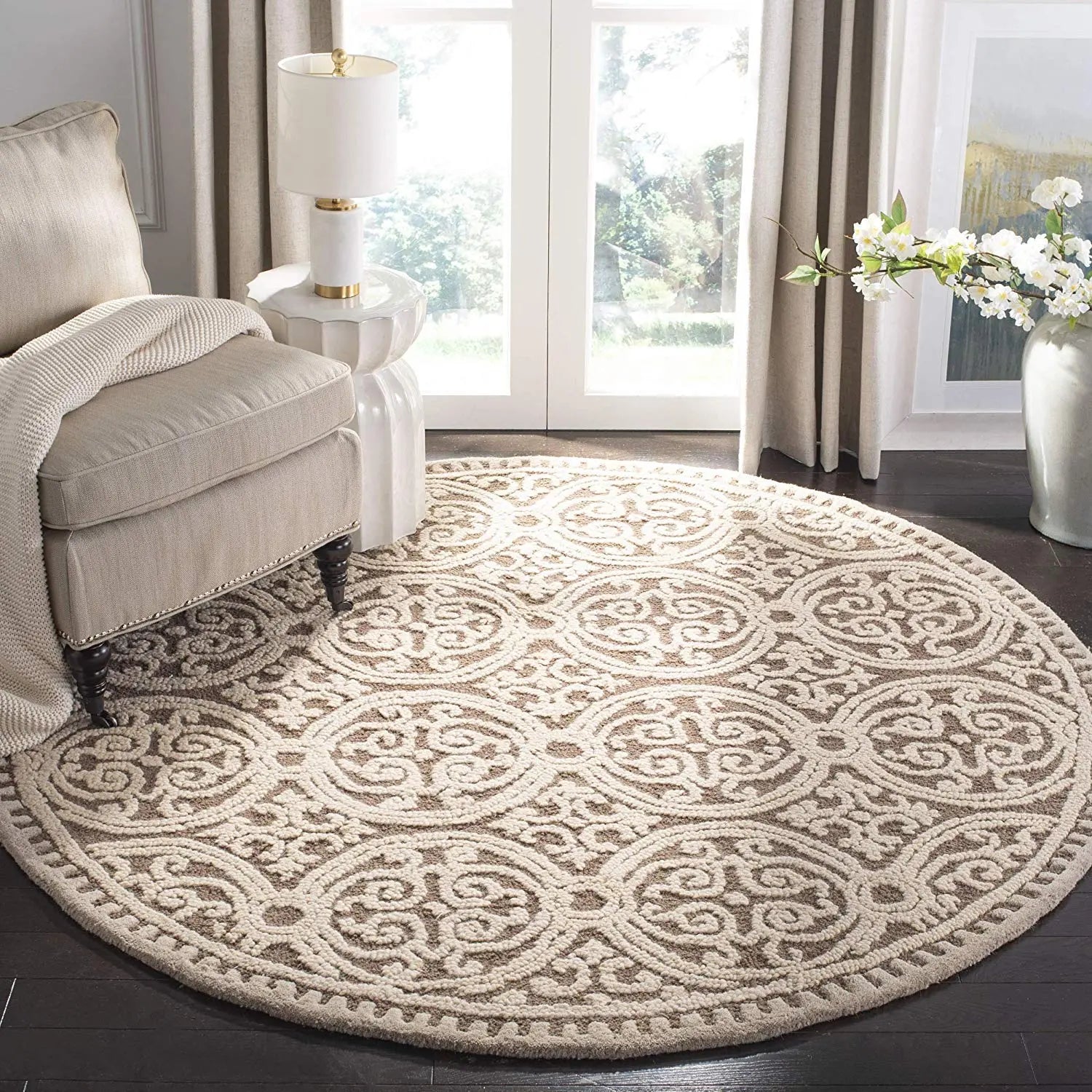 Orbia Round Hand Tufted Carpet & Rug Rugverse