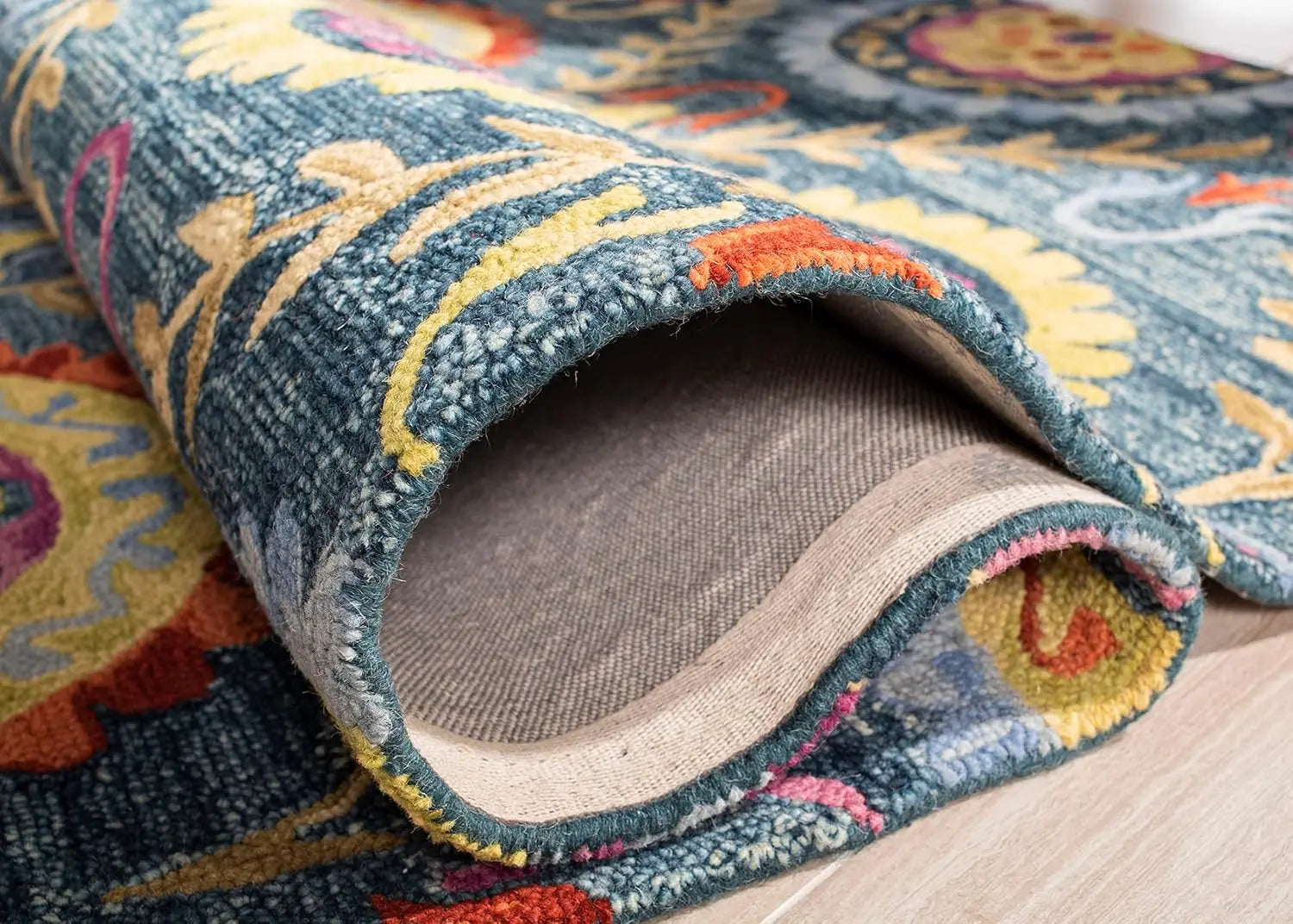 Farashat Blue woolen Hand Tufted Carpet Rugverse