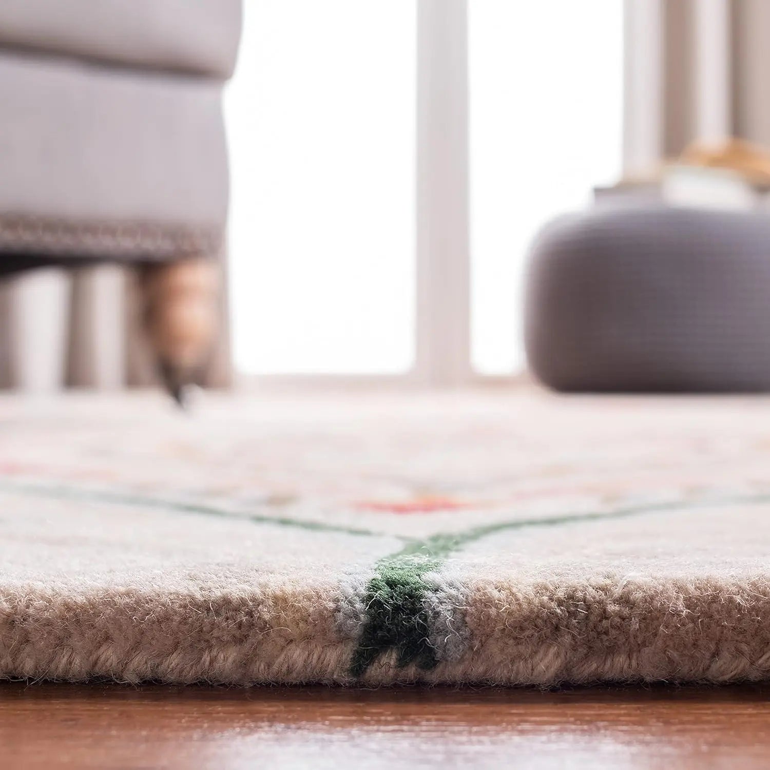 Ottoman Oasis Beige woolen Hand Tufted Carpet Rugverse