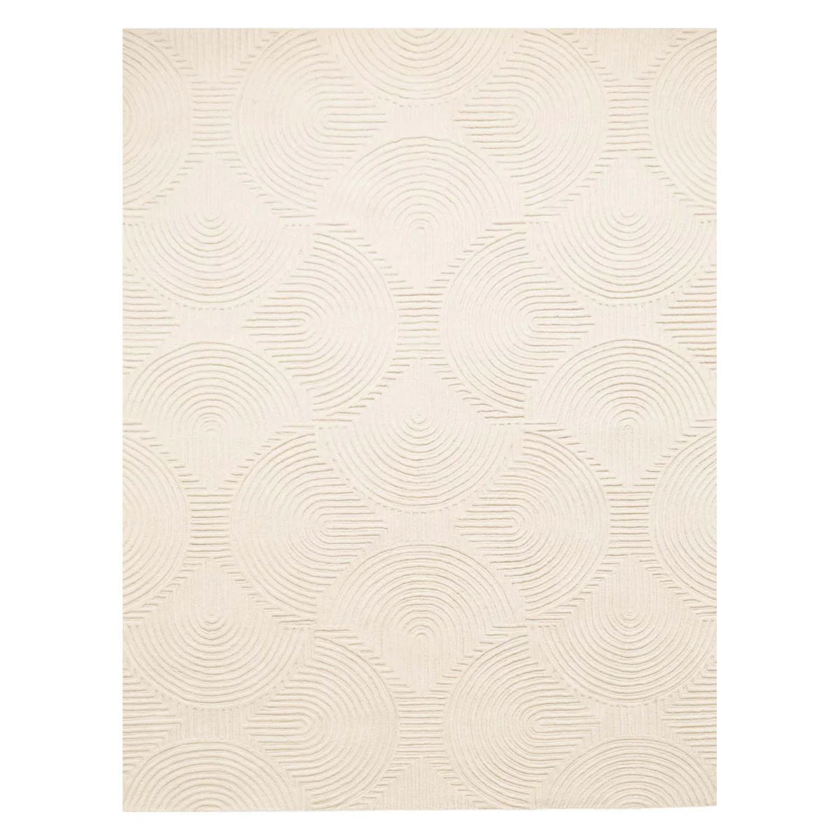 Global Views Arches Handtufted Ivory Rug