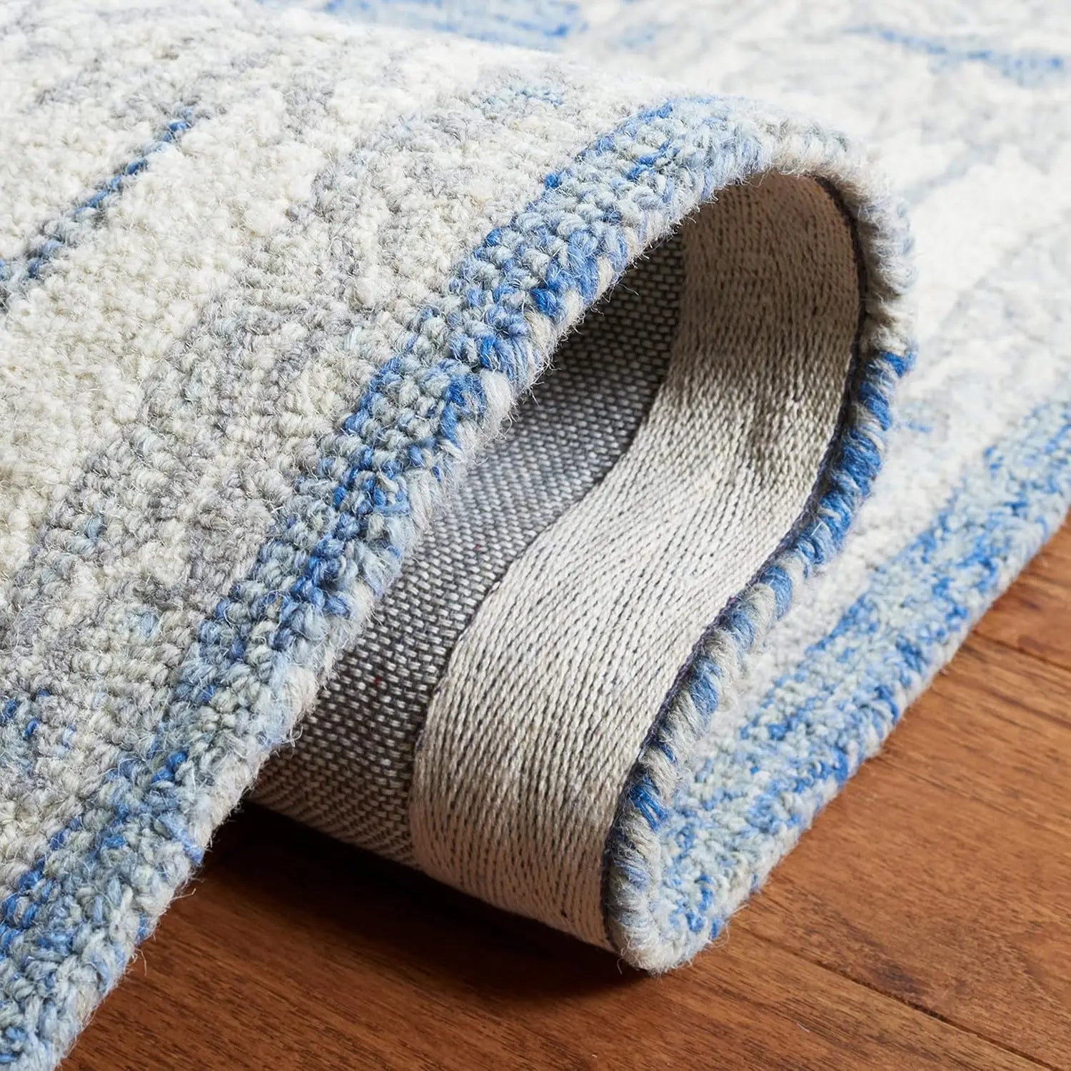 Golbahar Blue woolen Hand Tufted Carpet Rugverse
