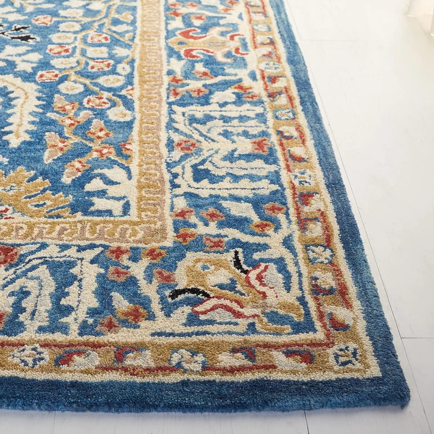 Shabnam Blue woolen Hand Tufted Carpet Rugverse