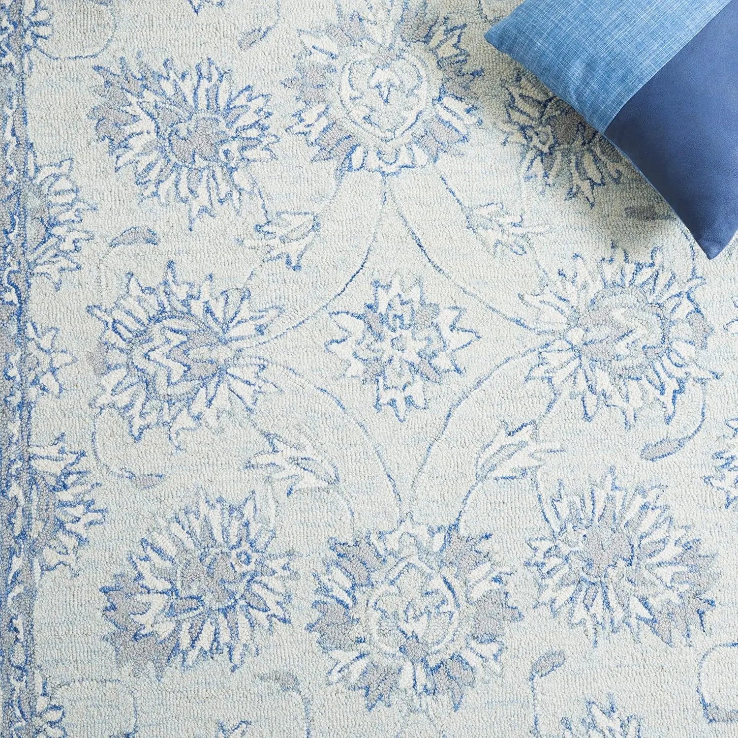 Golbahar Grey woolen Hand Tufted Carpet Rugverse
