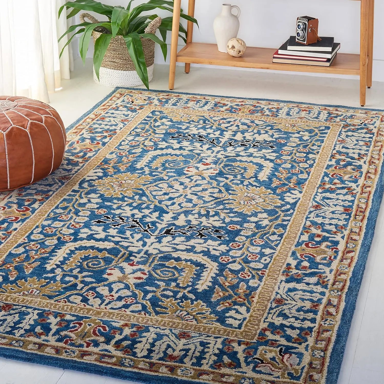 Shabnam Blue woolen Hand Tufted Carpet Rugverse