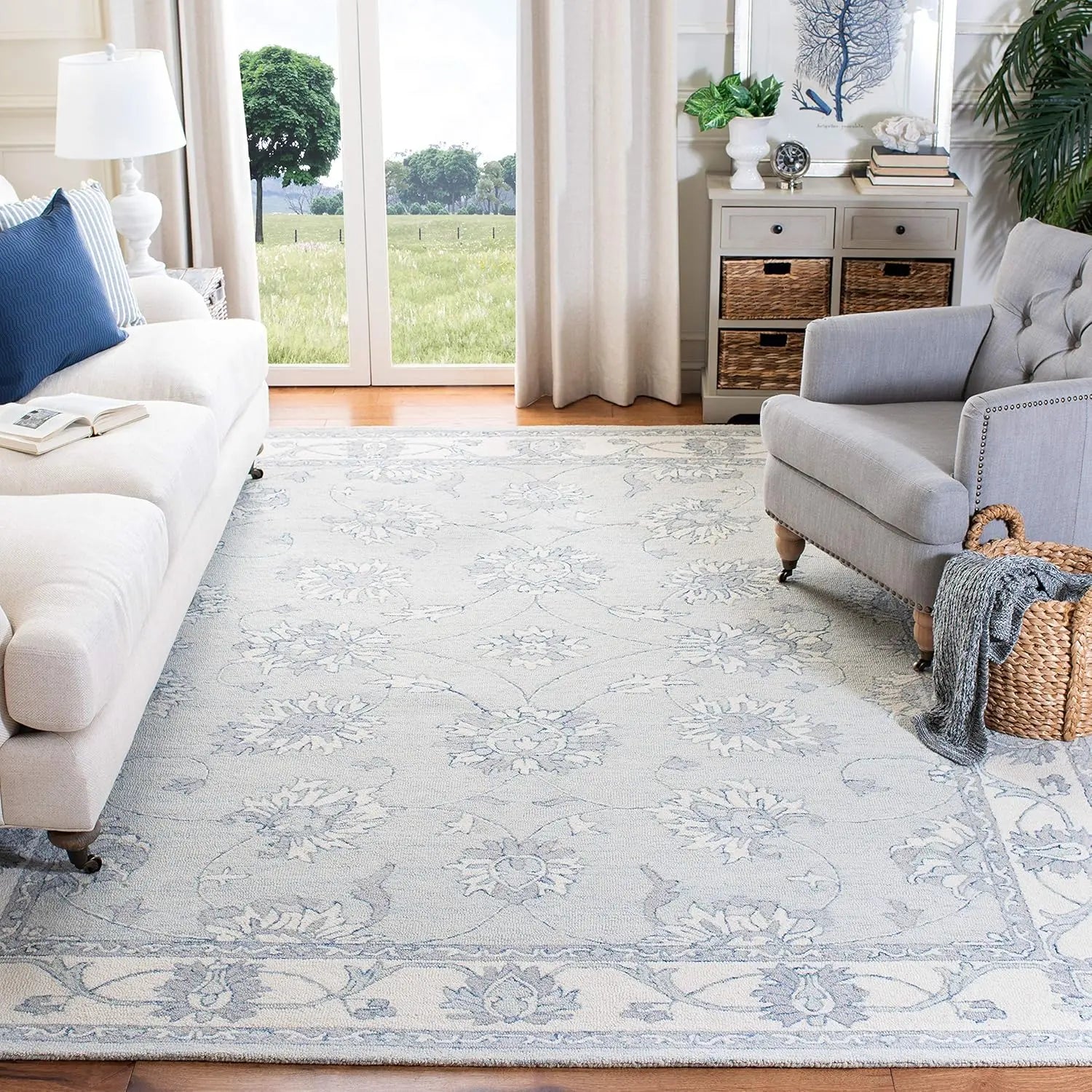 Golbahar Grey woolen Hand Tufted Carpet Rugverse