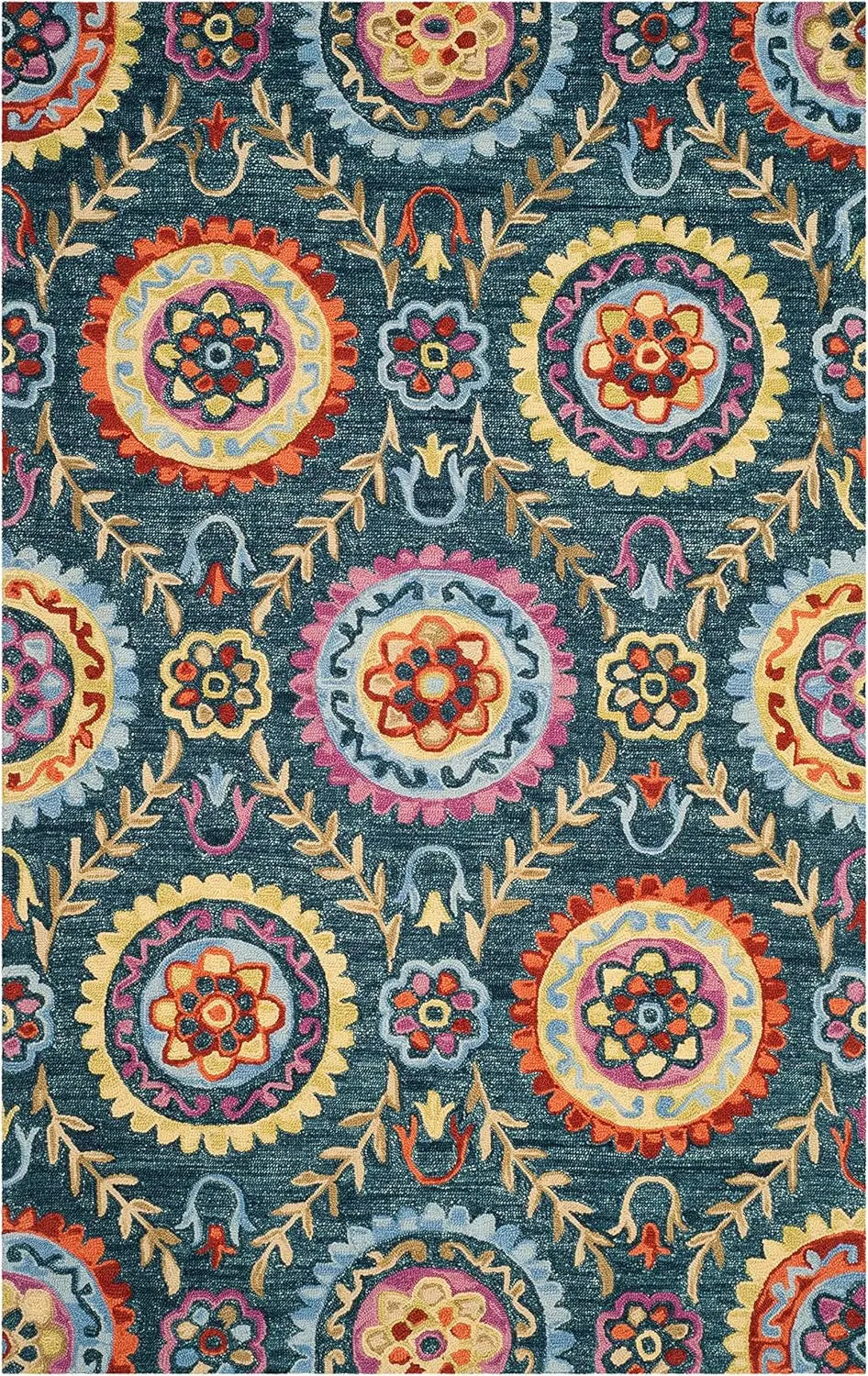 Farashat Blue woolen Hand Tufted Carpet Rugverse