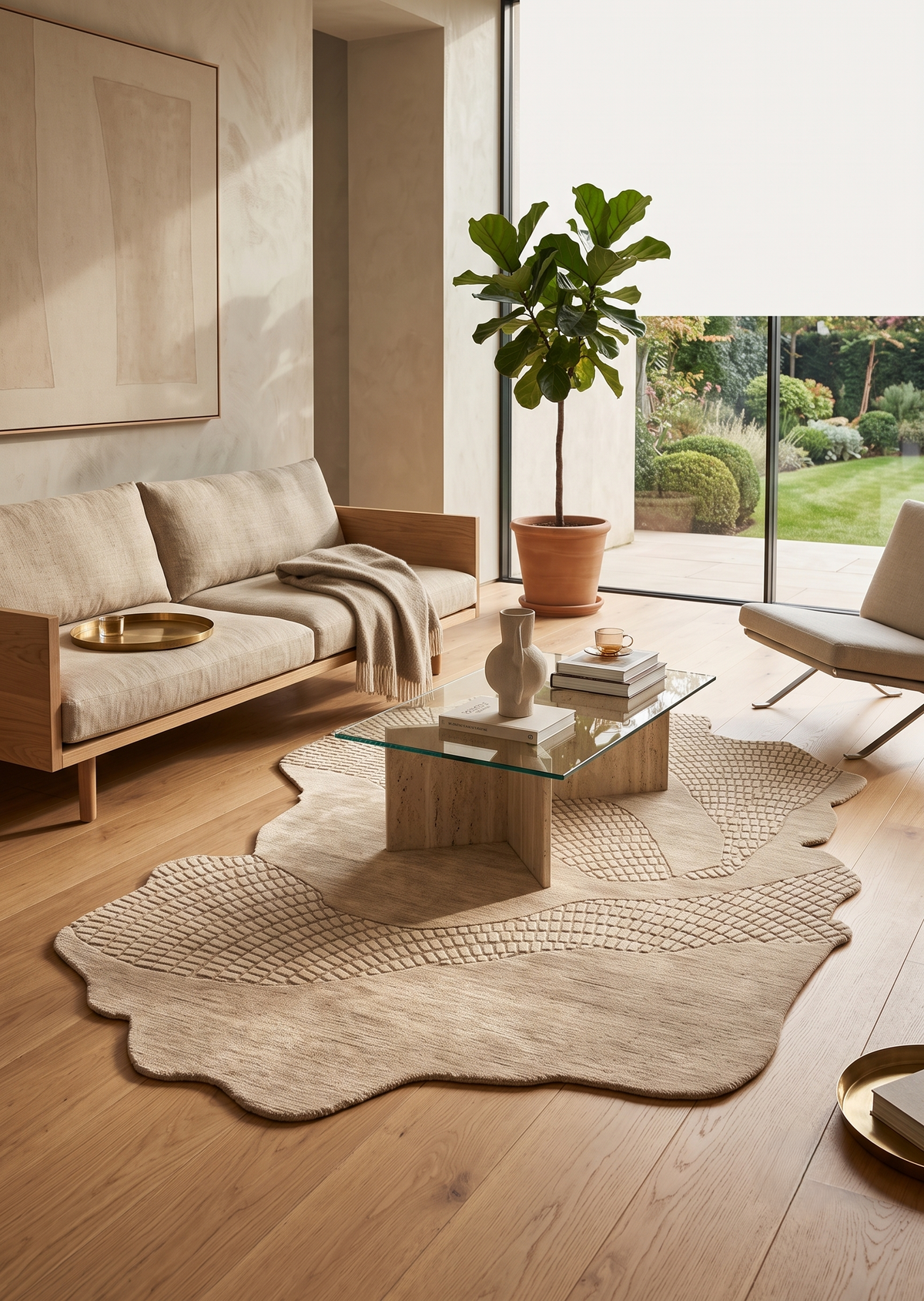 Sculpted Sand Irregular Carpet & Rug