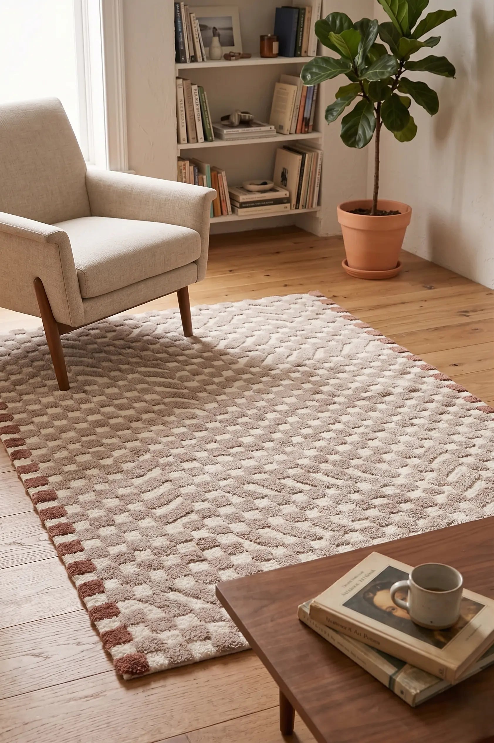 Julia Checkered Carpet & Rug