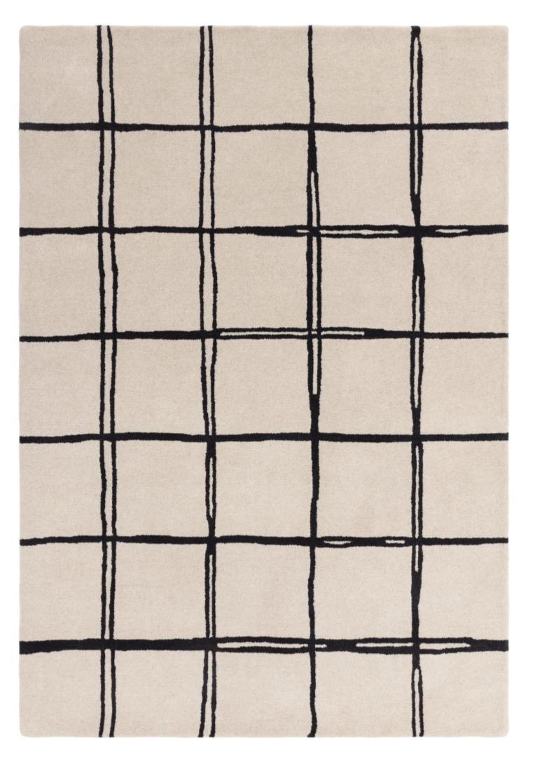 Albany Grid  Handmade Tufted Wool Area Rug For Bedroom Livingroom Office Kitchen Nursery Entryway modern Rug