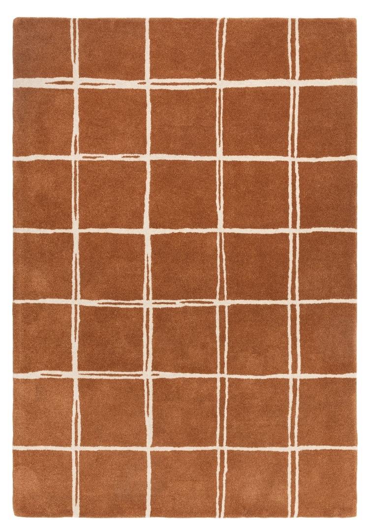 Albany Grid  Handmade Tufted Wool Area Rug For Bedroom Livingroom Office Kitchen Nursery Entryway modern Rug
