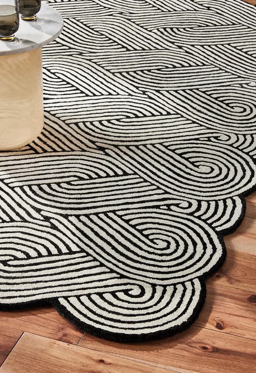Rissa Handmade Tufted Wool Area Rug For Bedroom Livingroom Office Kitchen Nursery Entryway modern Rug