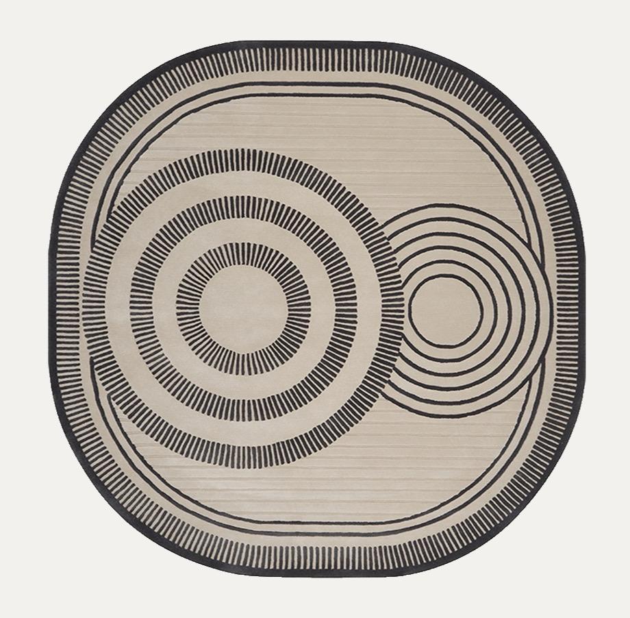 Sundial Round Handmade Tufted Wool Area Rug For Bedroom Livingroom Office Kitchen Nursery Entryway modern Rug (Copy) (Copy) (Copy)