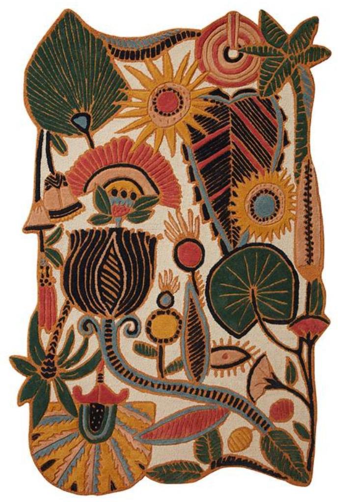 Botanical Optimism floral Handmade Tufted Wool Area Rug For Bedroom Livingroom Office Kitchen Nursery Entryway modern Rug (Copy)