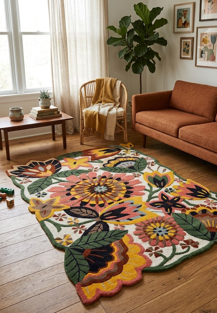 Wild tropics Floral Rug Carpet