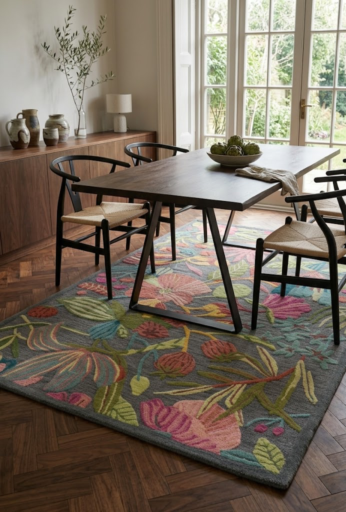 NEW Floral Multicolor Carpet