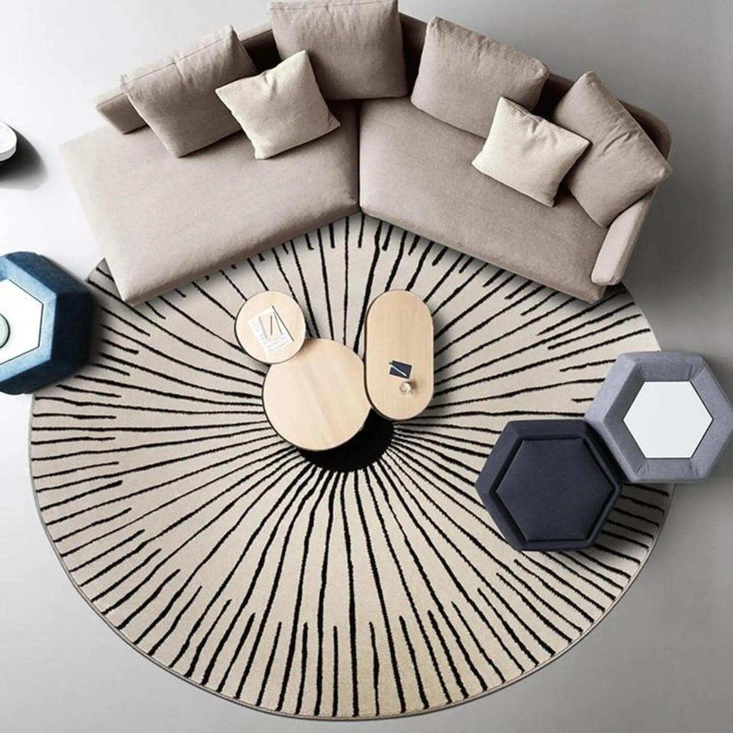 Softique Round Hand Tufted Carpet & Rug Rugverse