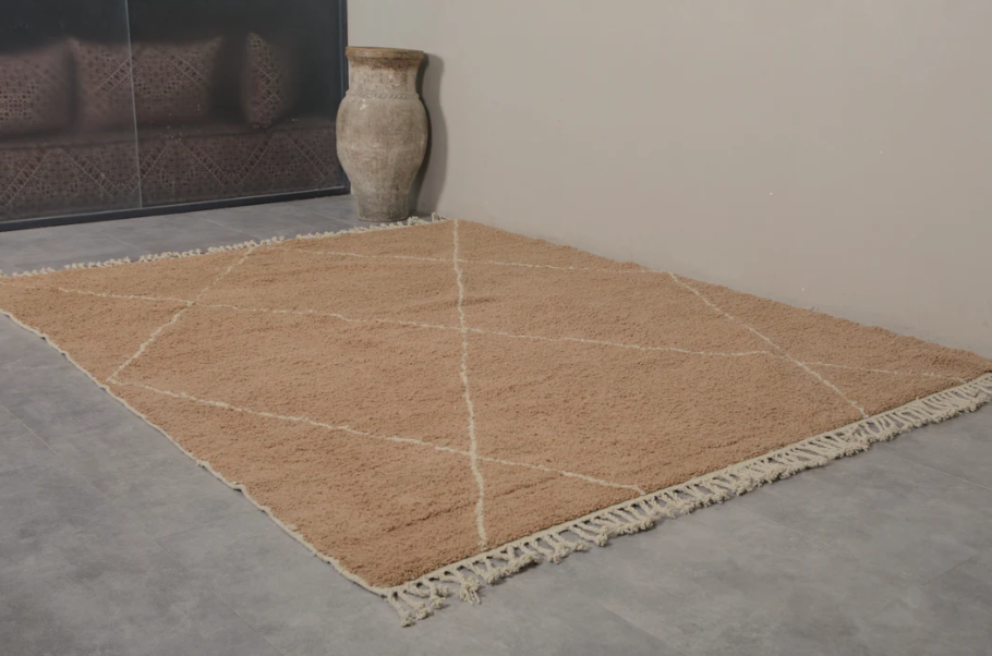 Moroccan Beni ourain rug Trellis - Handmade Custom rug