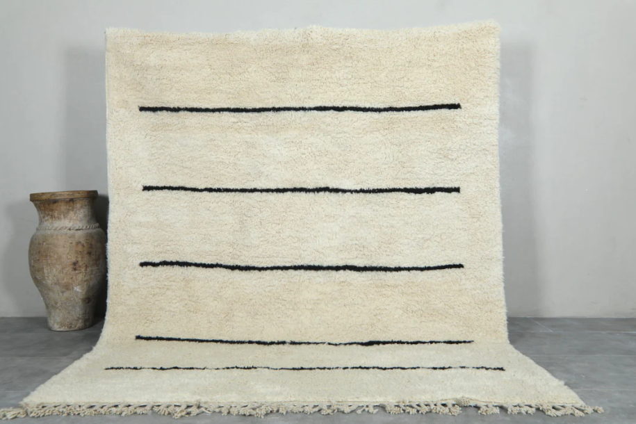 Moroccan rug Custom - Beni ourain rug - Morocco berber rug Beige