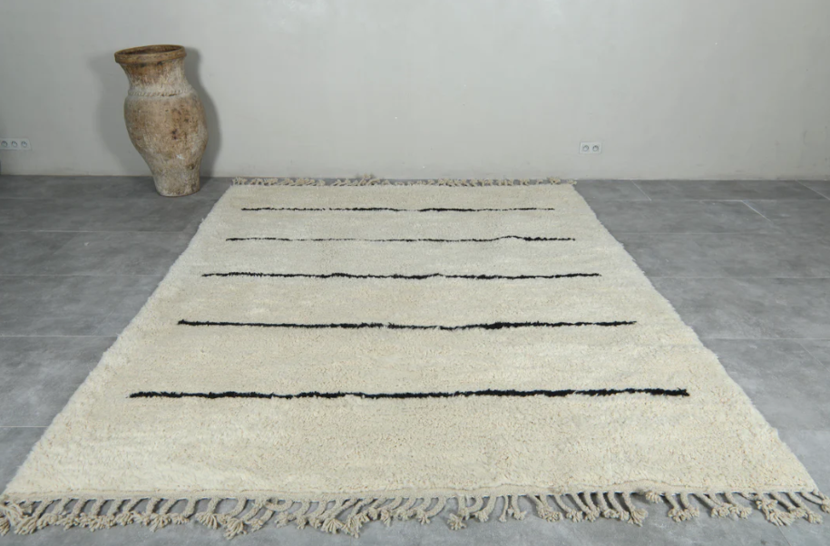 Moroccan rug Custom - Beni ourain rug - Morocco berber rug Beige