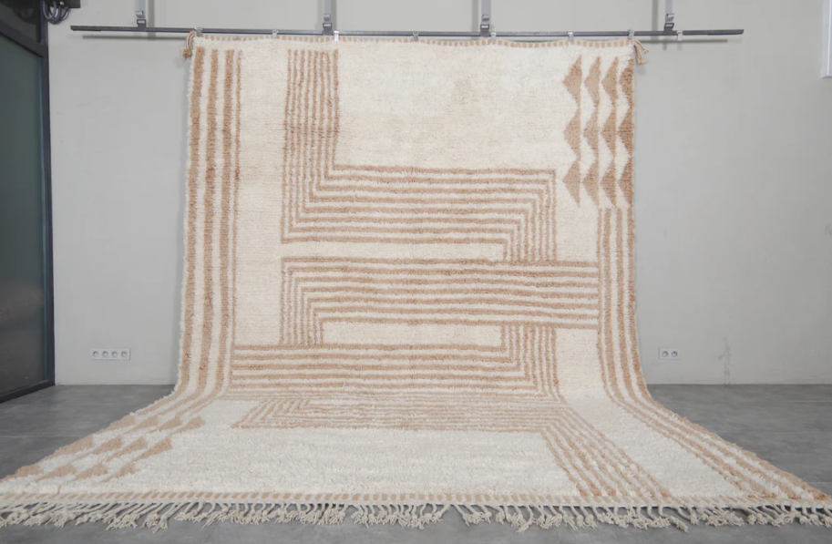 Beige and Cream Rug - Custom rug - Moroccan rug