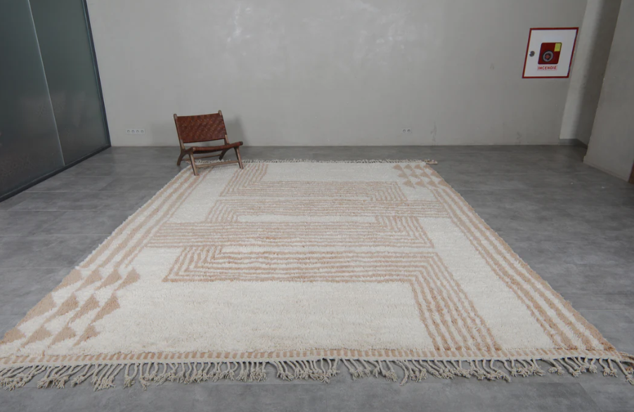 Beige and Cream Rug - Custom rug - Moroccan rug