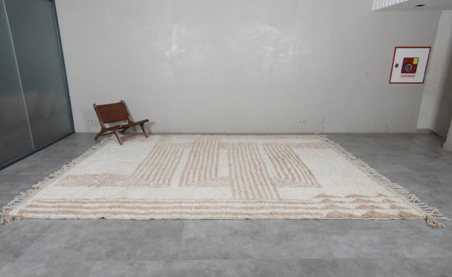 Beige and Cream Rug - Custom rug - Moroccan rug