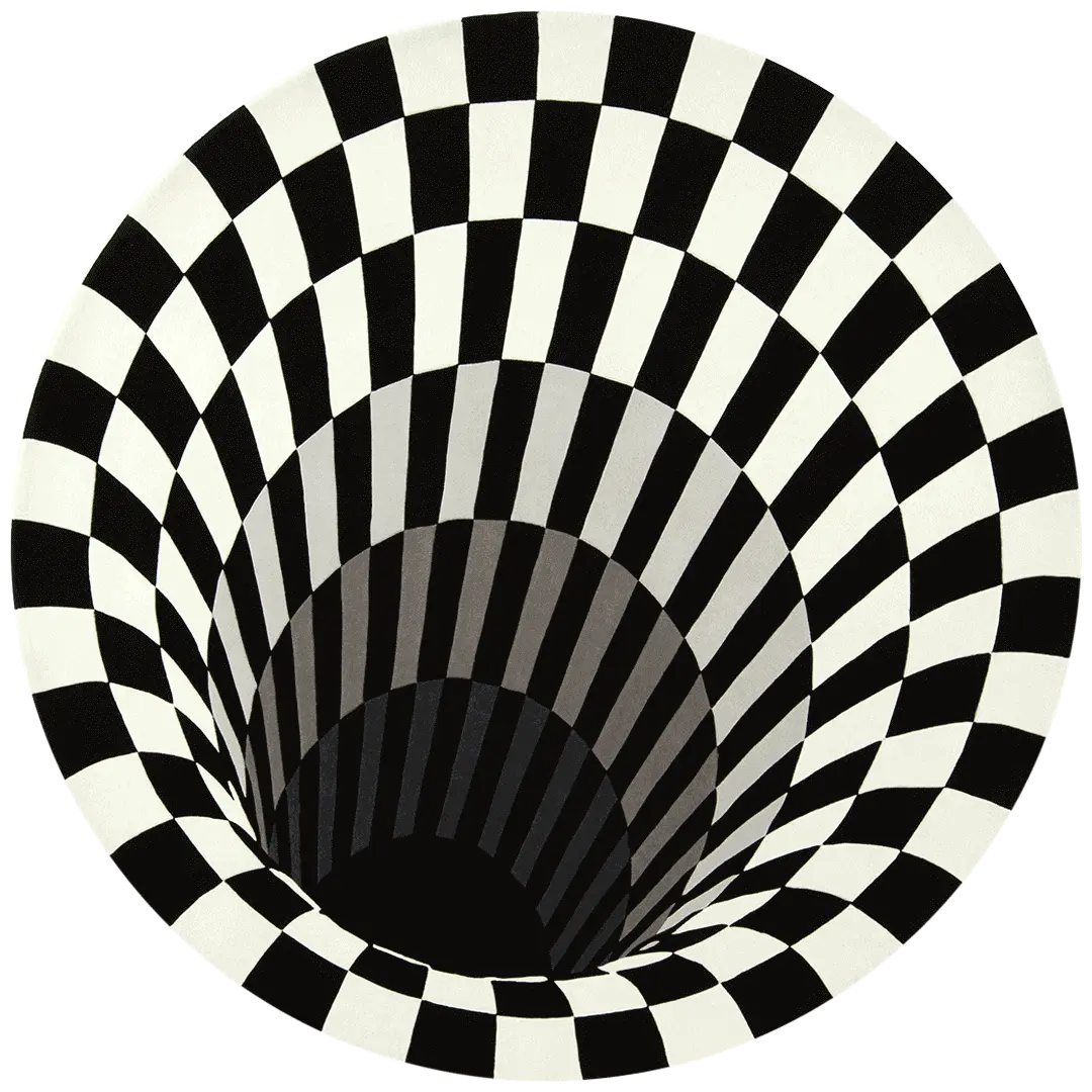 Black Hole Round Rug Rugverse