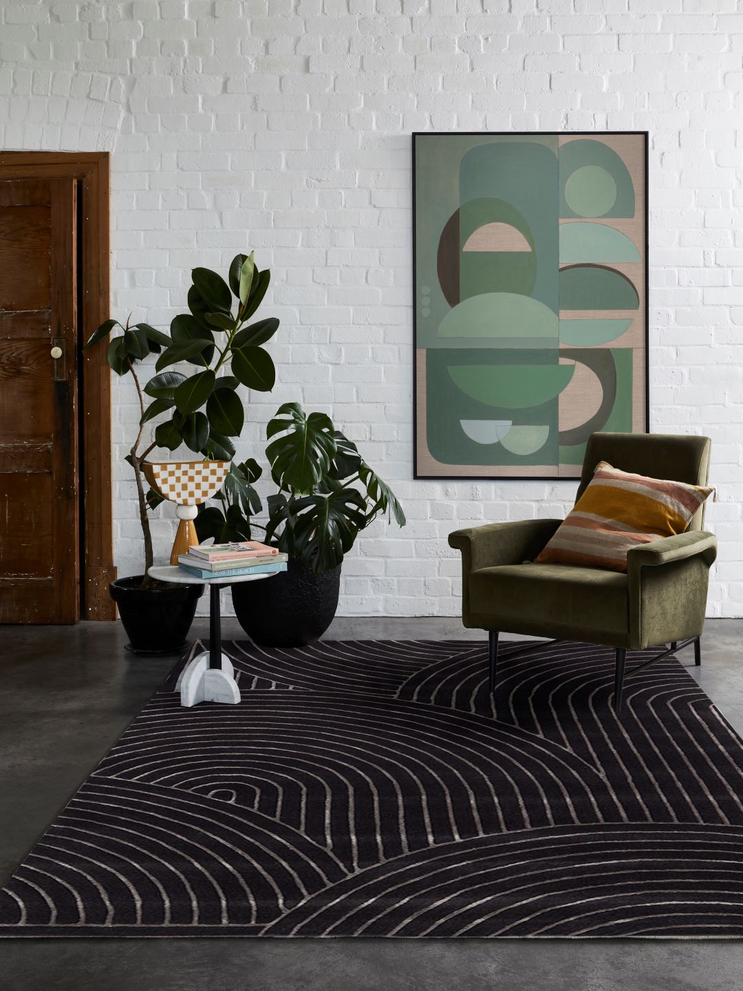 Andover Charcoal Handmade Tufted Wool Area Rug For Bedroom Livingroom Office Kitchen Nursery Entryway modern Rug