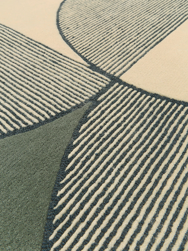 Designer Tangency Handmade Tufted Wool Area Rug For Bedroom Livingroom Office Kitchen Nursery Entryway modern Rug