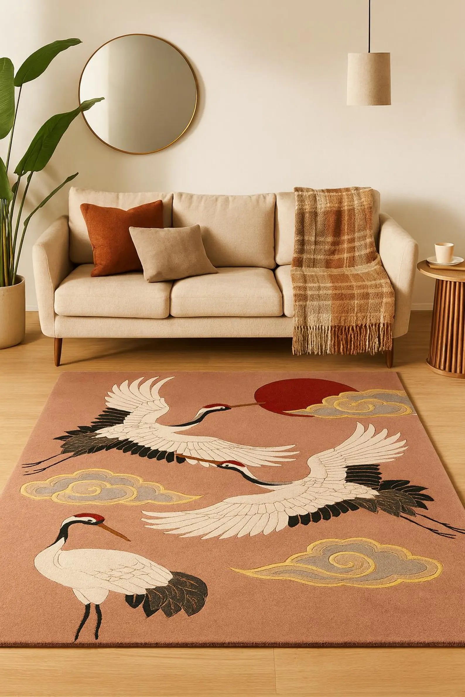 Ostrich Hand-Tufted Rug