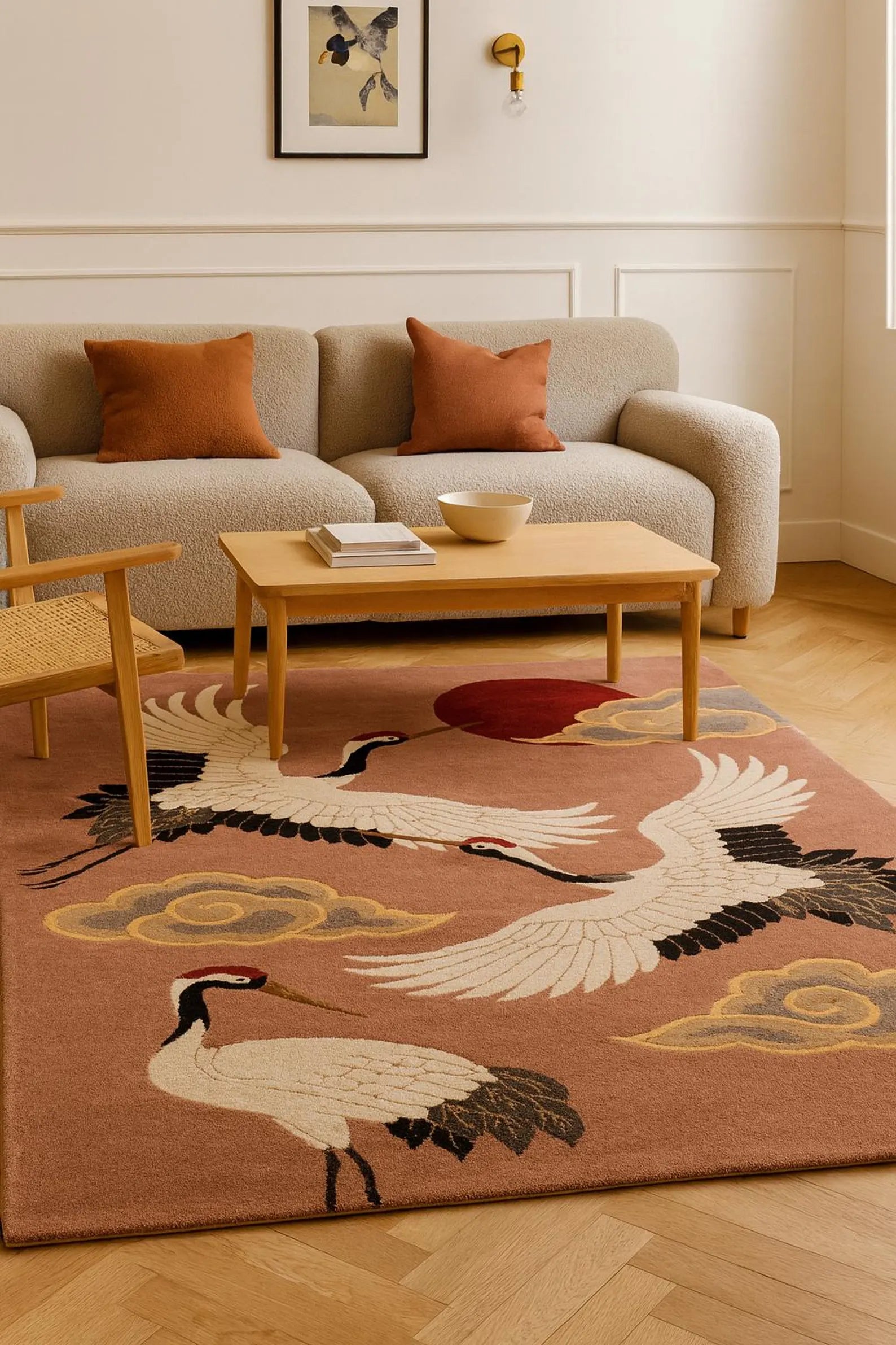 Ostrich Hand-Tufted Rug