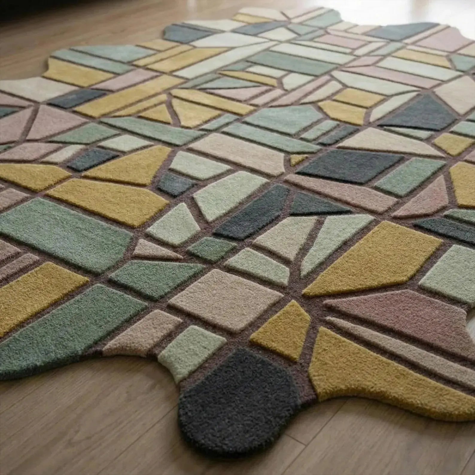 Irregular Colorful Geometric Carpet & Rug Rugverse
