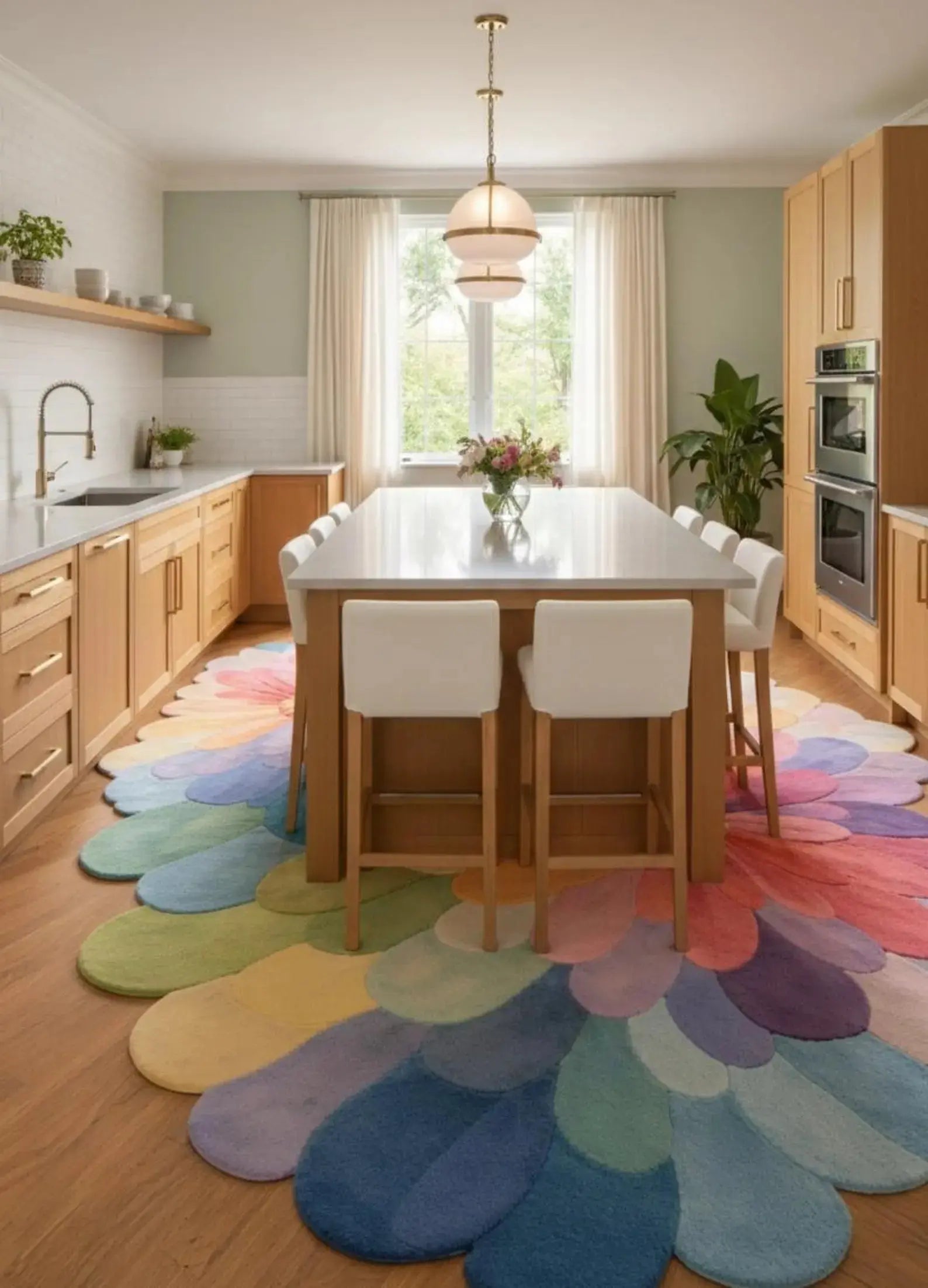 Colorful Floral Statement Carpet & Rug Rugverse